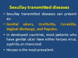 Sexullay  transmitted diseases