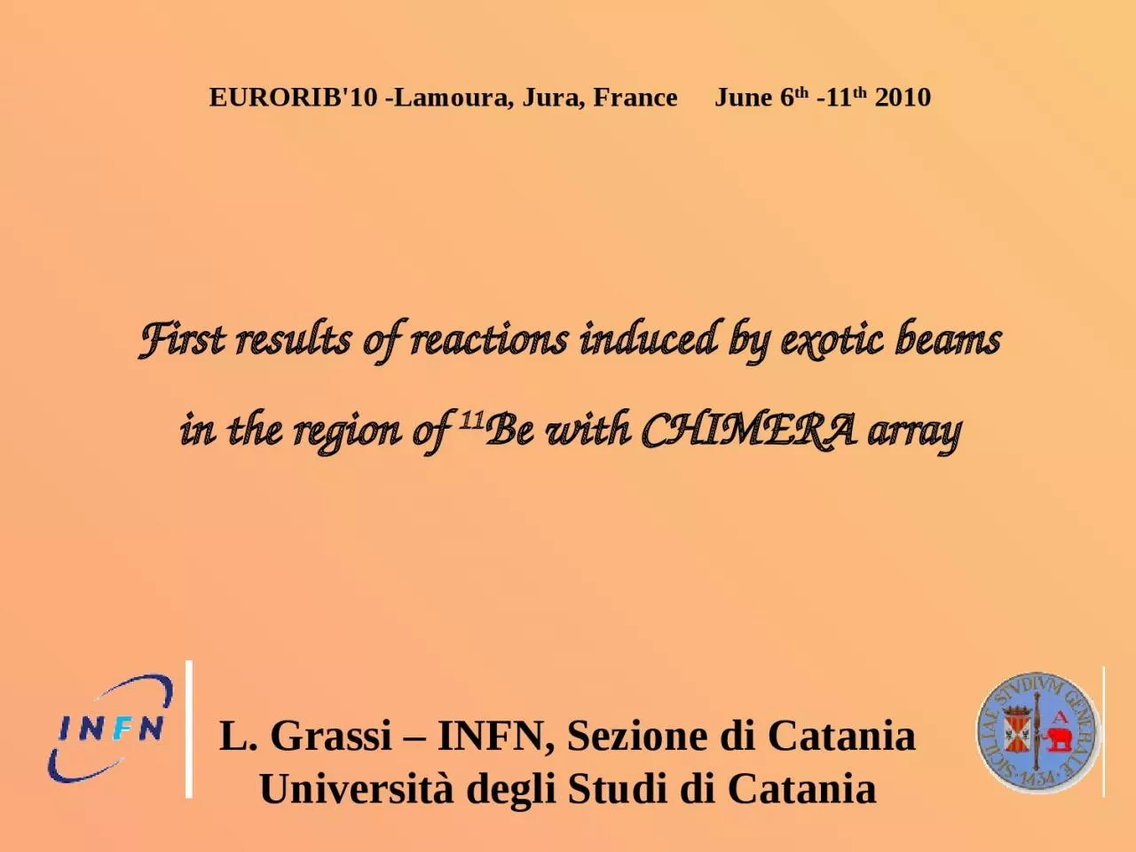 PPT-First results of reactions induced by exotic beams in the region of