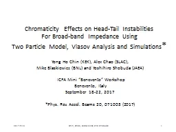 Chromaticity Effects on Head-Tail Instabilities