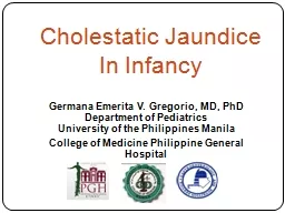 Cholestatic  Jaundice In Infancy