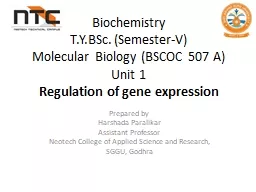 Biochemistry T.Y.BSc . (Semester-V)