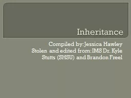 Inheritance Compiled by: Jessica Hawley