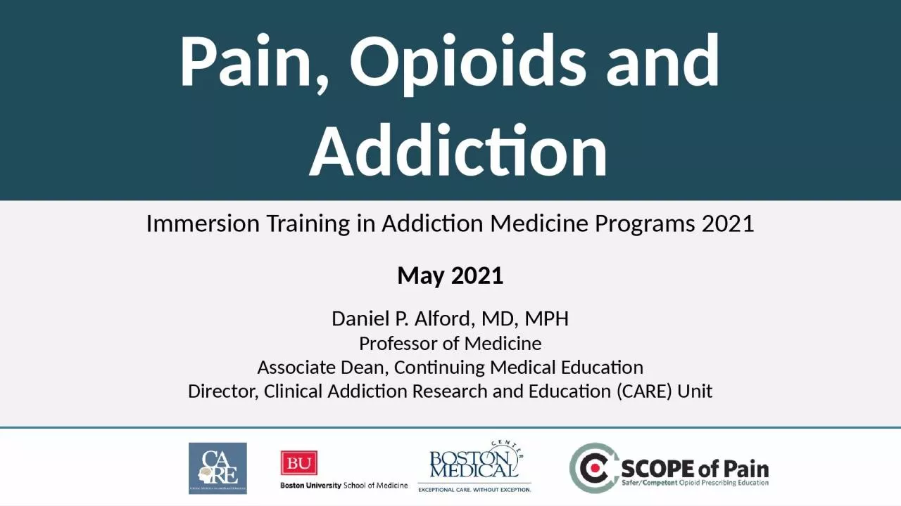 PPT-Pain, Opioids and Addiction