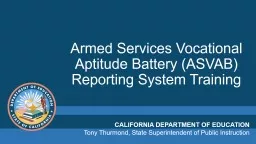 Armed Services Vocational Aptitude Battery (ASVAB)