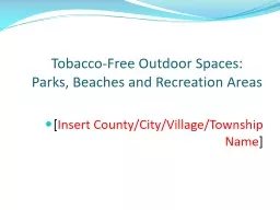 Tobacco-Free Outdoor Spaces: