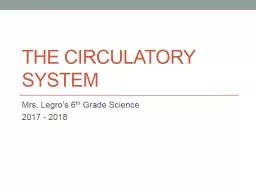 The Circulatory System Mrs. Legro’s 6