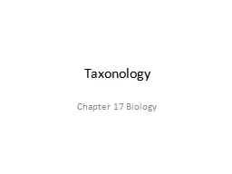 Taxonology Chapter 17 Biology