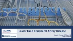 Lower Limb Peripheral Artery Disease