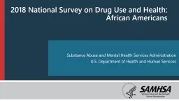 2018 National Survey on Drug Use and Health: African Americans