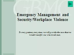 Emergency Management and