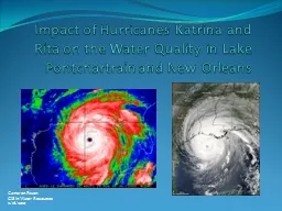 Impact of Hurricanes Katrina and Rita on the Water Quality in Lake Pontchartrain and New