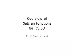 Overview of Sets an Functions