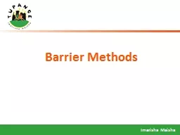 Barrier Methods  Condoms