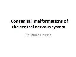 Congenital  malformations of the central nervous system