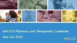 AHCCCS Pharmacy and Therapeutics