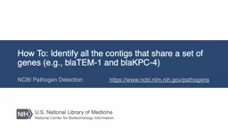 How To: Identify all the contigs that share a set of genes (e.g., blaTEM-1 and blaKPC-4)