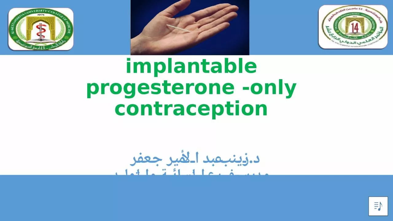 PPT-implantable progesterone