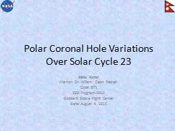 Polar Coronal Hole Variations Over Solar Cycle 23