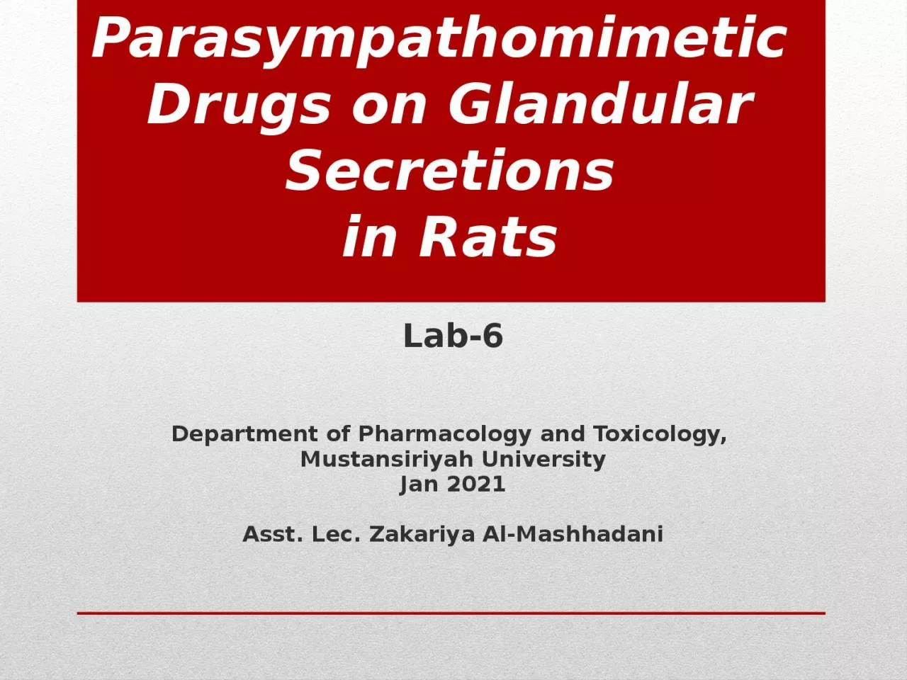 PPT-Effect of Parasympathomimetic