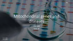 Mitochondrial genes and diseases