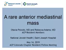 A  Rare  A nterior  M ediastinal