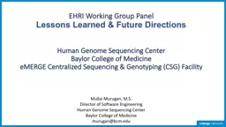 EHRI Working Group Panel