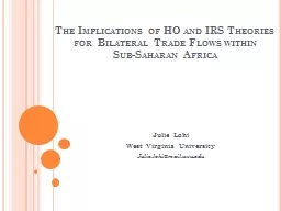 The Implications of HO and IRS Theories for  Bilateral Trade Flows within