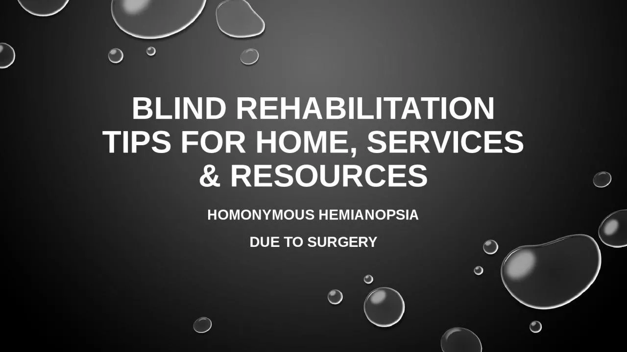 Blind Rehabilitation Tips for