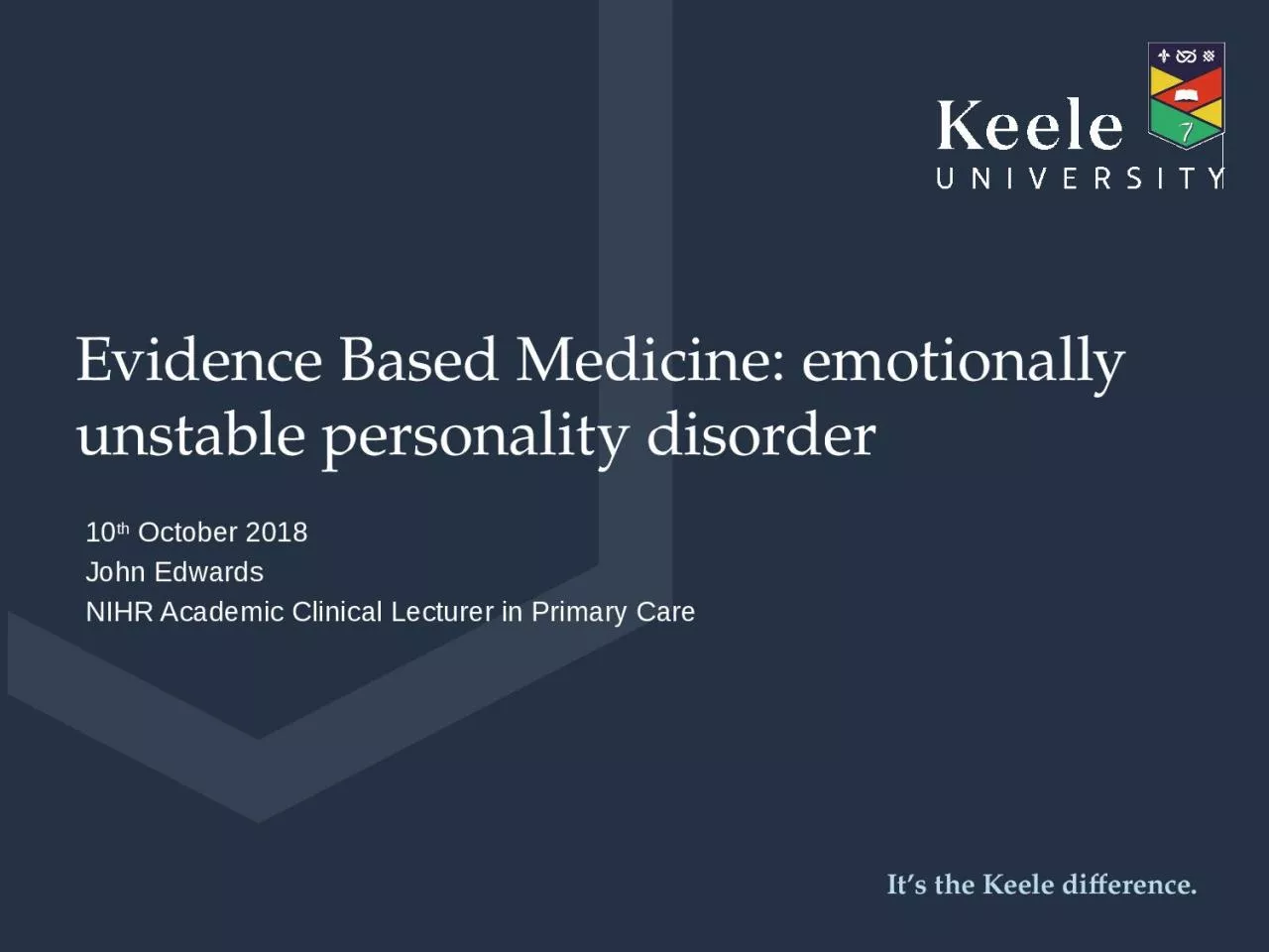Evidence Based  Medicine: emotionally unstable personality disorder