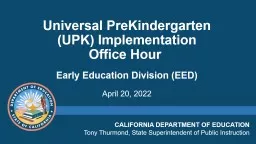 Universal  PreKindergarten