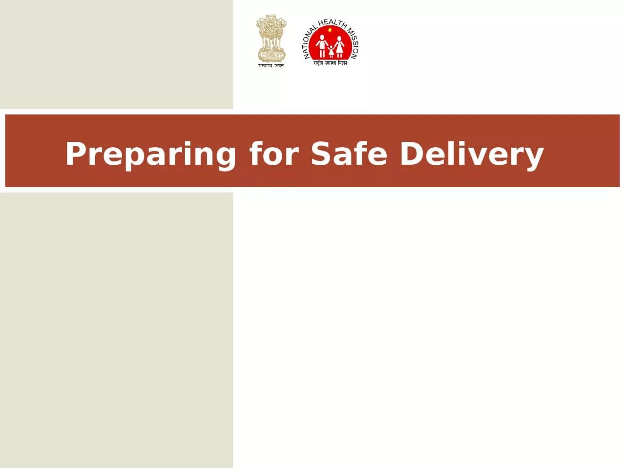 PPT-Preparing for Safe Delivery