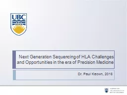 Next Generation Sequencing of HLA