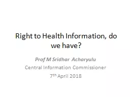 Right to Health Information, do we have?