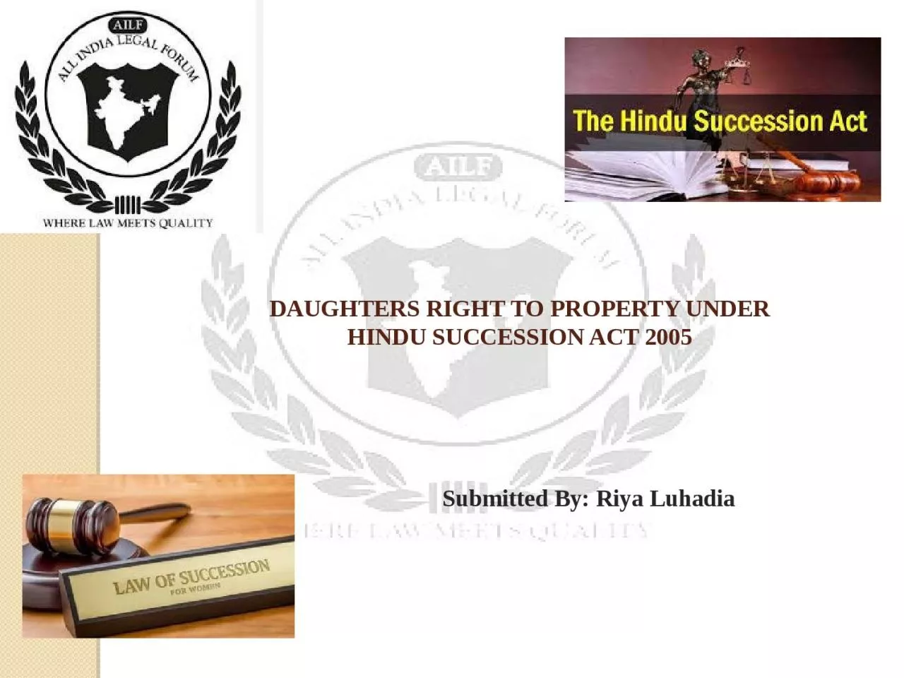 DAUGHTERS RIGHT TO PROPERTY UNDER HINDU SUCCESSION ACT 2005