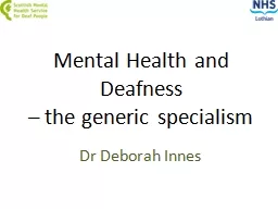 Mental Health and Deafness