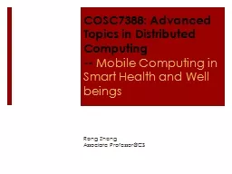 COSC7388:  Advanced Topics in Distributed