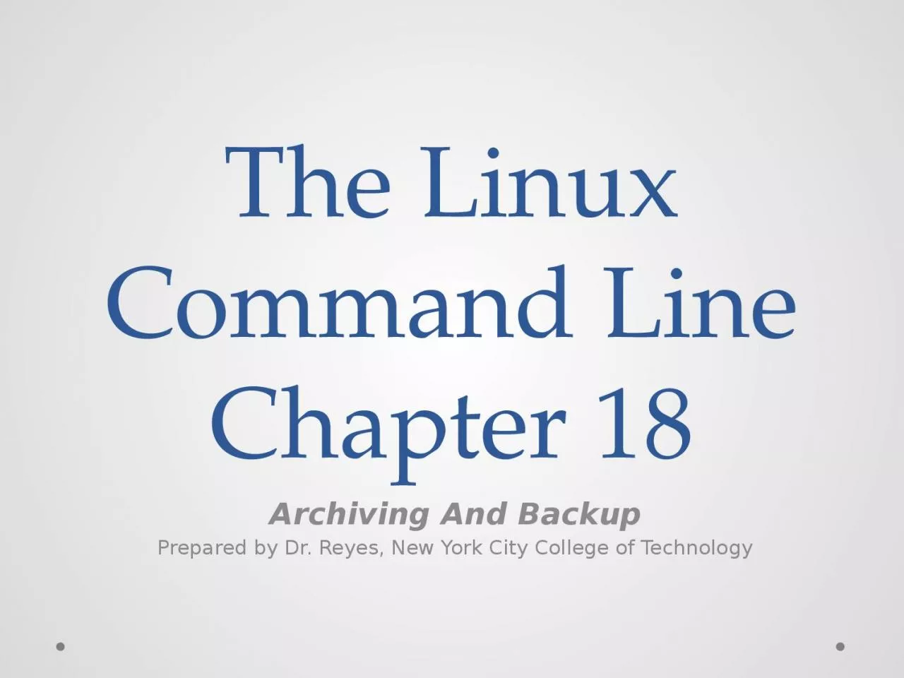 The Linux Command Line Chapter 18