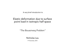 Elastic deformation due to surface