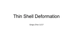 Thin Shell Deformation Qingyu