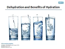 Dehydration and Benefits of Hydration