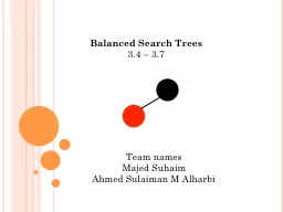 Balanced Search Trees 3.4 – 3.7