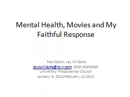Mental Health, Movies and My Faithful Response