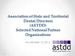 Association  of State and Territorial Dental Directors