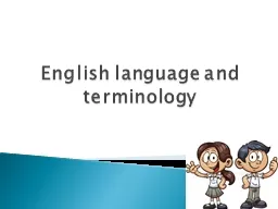 English language and terminology