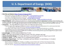 U. S. Department of Energy  (DOE)