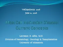 Mast Cell  Activation Disease