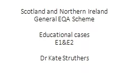 Scotland and Northern Ireland General EQA Scheme