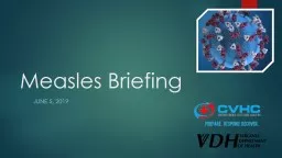 Measles Briefing June 5, 2019