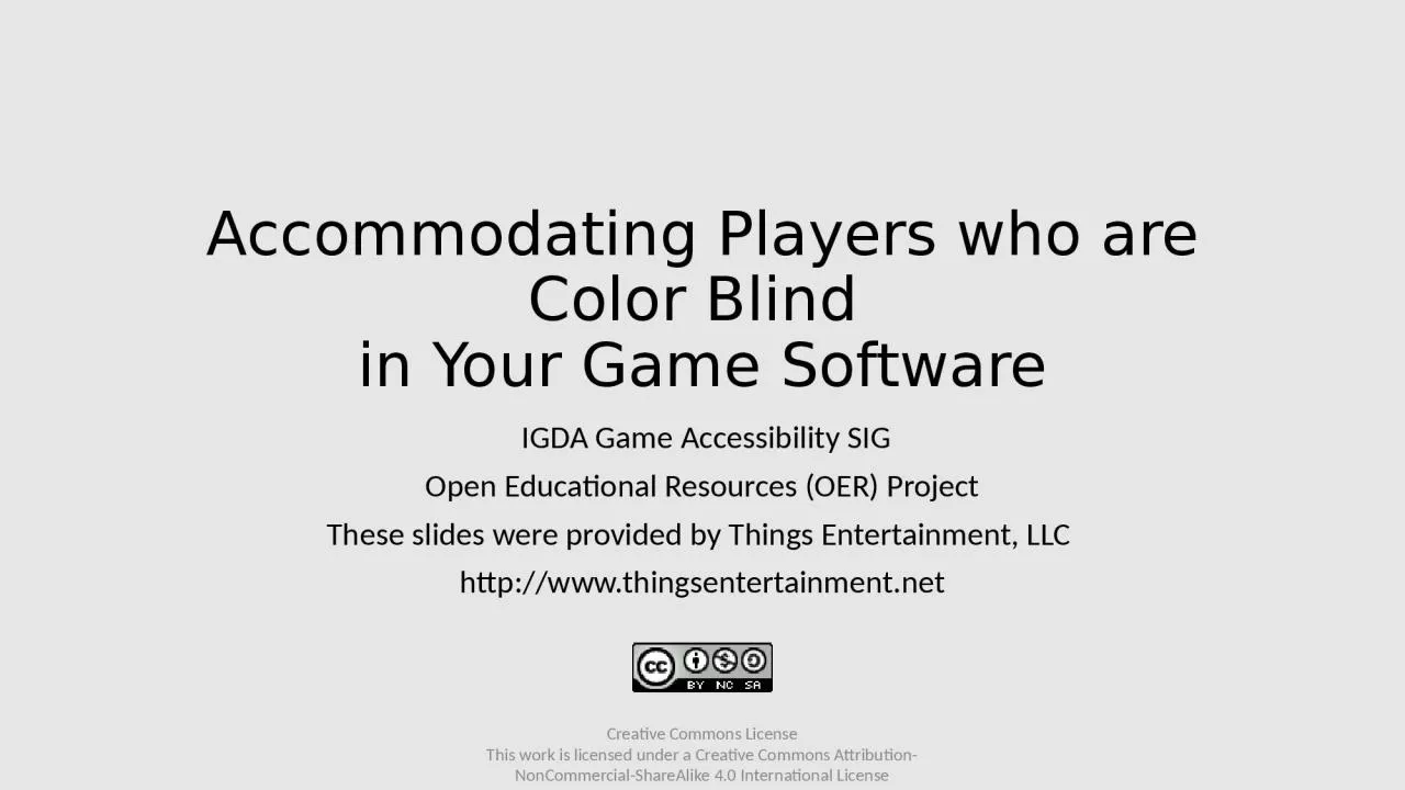 PPT-Accommodating Players who are Color Blind