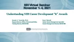 NIH Virtual Seminar November 1- 4, 2021